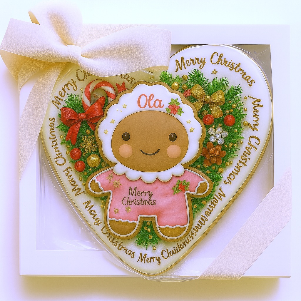 CIASTKO LUKROWANE MAMIK FAMILY OLA SERCE ROZ.L RĘCZNIE ROBIONE